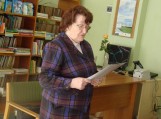 Filomena Kitova skaito savo eiles Filomena Kitova skaito savo eiles. Nuotraukos Elenos Dragūnienės