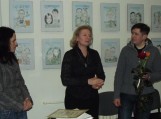 Rusniškiams pristatyta nuotaikinga V. Tisaičio karikatūrų ir šaržų paroda