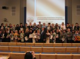 Įvertinti Lietuvos bibliotekininkai kartu su kultūros ministru Šarūnu Biručiu bei LBD pirmininke Alina Jaskūniene