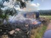 Pempiškės kaime sudegė ūkinis pastatas