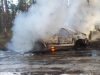 Rudynų miške sudegė avariją patyręs automobilis
