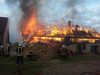Saugose degė, įtariama padegtas, ūkinis pastatas
