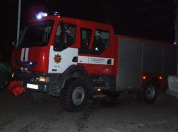 Grabupiuose gaisre vyras apdegė kojas