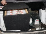 Šilutiškio automobilyje pasieniečiai rado kontrabandinių rūkalų