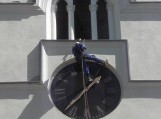 A.Sirvydis atliko Šilutės evangelikų liuteronų senojo laikrodžio būsimų restauravimo darbų žvalgybą. Nuotraukos Edvardo Lukošiaus