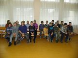 Žemaičių Naumiesčio gimnazijos penktokai su klasės vadove Jurgita Vingiene